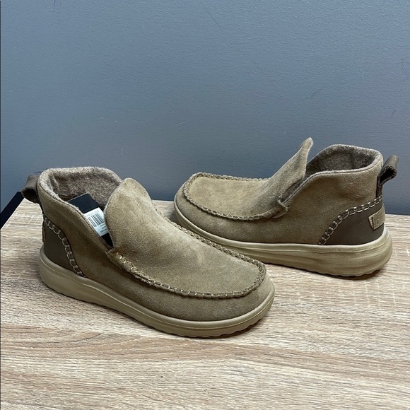 Hey Dude NWT Chestnut Denny Suede Slip-On Booties Lightweight Moc Toe Comfort 7 - Picture 10 of 10
